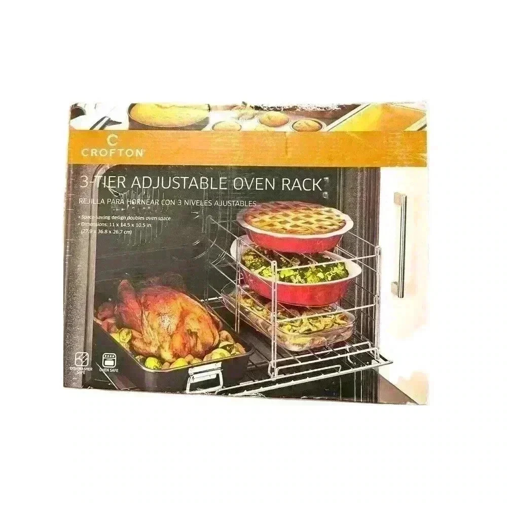 Crofton‎ Adjustable Oven Rack 3 Tier Brand New Great For Cooking Multiple Items